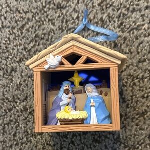 Vintage 1994 Avon First Christmas Nativity Light Up Ornament with Box